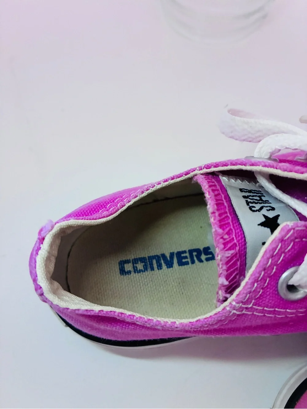 Kids Hot Pink Converse Canvas Lace-Up Sneakers